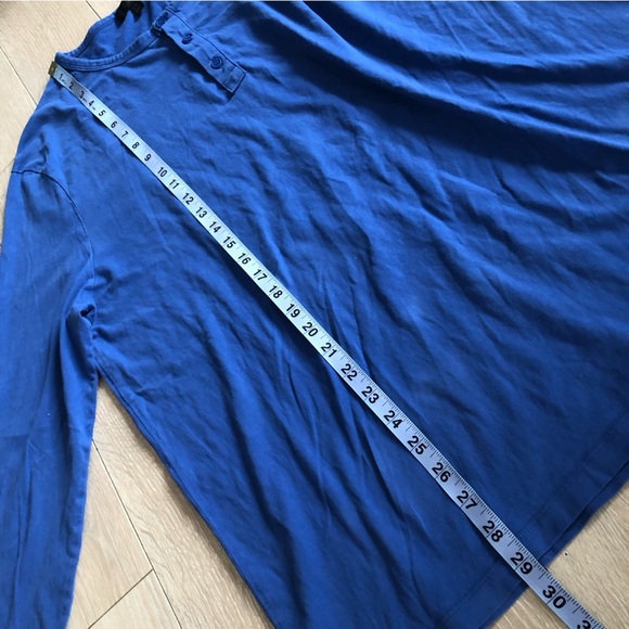 COS Henley Neck Long Sleeve Shirt in Blue Men’s Size XL - Picture 10 of 10